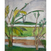 BONADEI, Aldo - Paisagem - óleo sobre tela - 41 x 33 cm - a.c.i.e. 1973 - No verso etiqueta Oscar Seraphico Galeria de Arte, ex: Coleção Florita Ayres Netto.