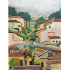 BONADEI, Aldo - Paisagem e casario - óleo sobre madeira - 40 x 30 cm - a.c.i.e. 1971