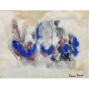 BANDEIRA, Antonio - Abstrato em azul - guache -17 x 22 cm - a.c.i.d. 1967 - ex: coleção família França Loureiro