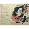 ALDEMIR MARTINS - Poema - desenho a nanquim aquarelado - 47 x 62 cm - a.c.i.d. 1949