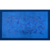 AMELIA TOLEDO - Abstrato azul - acrílica sobre juta - 80 x 130 cm - assinada no verso - acompanha certificado. 