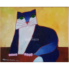 <p><strong>ALDEMIR MARTINS - Gato Azul</strong>. Acrílica Sobre Tela. <strong>Med: 50x40 cm (obra), 62x53 cm (quadro)</strong>. Com Certificado de Autenticidade emitido pelo Estúdio Aldemir Martins. Assinado e datado no CIE-canto inferior esquerdo. No verso está datado, localizado S.Paulo-Brasil, datado e assinado pelo artista. Muito bem emoldurado. Data: Abril/2000. Estado de conservação: Ótimo.</p>