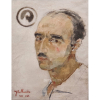 <p><strong>JOSÉ MARIA DE ALMEIDA - Auto Retrato</strong>. Óleo Sobre Tela. <strong>Med: 35 x 28 cm (obra), 61 x 53 cm (quadro)</strong>. Assinado, datado 943, localizado Rio no Canto Inferior Esquerdo. Com moldura de madeira. Estado de conservação: ótimo.</p>