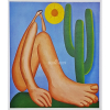 <p>TARSILA DO AMARAL - ABAPORU - 1928. Raro Impresso Colorido OFFSet-Reproduzido S/ Papel. Med: 42x32 cm (obra), 45x41 cm (quadro). Obra nº VIII, extraída do Álbum nº X/2000: TARSILA por Sergio Milliet, editada pela Lanzara Editora em Dez/1966. Com nova moldura em madeira tipo caixa, com passpartout, vidro de proteção, e foamboard anti-mofo no verso. Estado de conservação: Ótimo.</p>