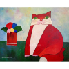 <p>ALDEMIR MARTINS Gato Vermelho com Vaso de Flores Acrilica S/ Tela -Med: 100x80 cm (obra) -Assin e dat 2002 no CIE -Acomp Certificado - Estudio Aldemir Martins -No verso está localizado S-Paulo, datado de Outubro-2002 e assinado. Com moldura em madeira. Estado de conservação: Ótimo. </p>