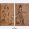 <p>ISMAEL NERY Figuras Femininas Pendant-Par de Desenhos a Grafite S/ Papel -Med 15x10 cm (cada obra) -Dec 1920 -Com Cachet da Galeria Ricardo Camargo no Verso-Assinado no CID no Desenho Num 2. As obras estão molduradas (separadamente), conforme imagens extras.</p>