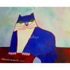 <p>ALDEMIR MARTINS Gato Azul Acrílica Sobre Tela -Med 40x50 cm (Obra) -Com Certificado do Estudio Aldemir Martins -Assinado e Dat 2000 no CIE. No verso está datado, localizado S.Paulo-Brasil e assinado pelo artista. Com moldura em madeira. Data: Setembro/2000. Estado de conservação: Ótimo.</p>