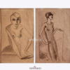 <p>ISMAEL NERY Figuras Femininas Pendant-Par de Desenhos a Grafite S/ Papel -Med 15x10 cm (cada obra) -Dec 1920 -Com Cachet-Etiqueta da Galeria Ricardo Camargo no Verso -Assinada no CID no Desenho de Num 2. As obras já estão molduradas (separadamente), conforme imagens extras.</p>