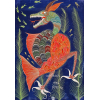 <p>CHICO DA SILVA Dragao Tempera-Guache S/ Tela -Med 95x66 cm (Obra) -120x90 cm (ME) -Assinada e Datada 1974 no CID. Com moldura em madeira. no estado. Ateliê-Escola do Pirambú-Chico da Silva Francisco Domingos da Silva (nasceu na região do Alto Tejo, Acre, 1910 ou 1922/23 – Fortaleza, Ceará, 1985) foi um dos principais artistas sem treino artístico do Brasil na segunda metade do século XX. Seus trabalhos consistem em composições figurativas fabulares que apresentam seres mitológicos, animais fantásticos e personagens preenchidos por pontilhismo e fundos amplamente trabalhados. Além da fundação do Ateliê do Pirambu, Da Silva participou de importantes mostras, como a Bienal de São Paulo em 1967, e teve três trabalhos agraciados com menção honrosa na Bienal de Veneza, em 1966. Ao longo dos anos, a oficina criada por Chico foi tratada de forma dúbia pelo próprio artista. Apenas em 1977, em um evento realizado no Salão de Abril, Chico assumiu a existência do grupo. Sob coordenação do pintor, os cinco artistas realizaram em conjunto um grande painel, ação representada na exposição da Pina por meio de fotos e um vídeo super-8. Escola Pirambu</p>