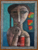 <p>INOS CORRADIN&nbsp; Menina e a Flor &Oacute;leo Sobre Tela -Medidas 55 x 41 cm (obra) - Com moldura em madeira -Acompanha Certificado da Galeria.</p>