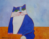 <p>ALDEMIR MARTINS Gato Azul Acr&iacute;lica Sobre Tela -Med 40x50 cm (Obra) e 50x63 cm (Mold) -Com Certificado do Estudio Aldemir Martins -Assinado e Dat 2000 no CIE. No verso est&aacute; datado, localizado S.Paulo-Brasil e assinado pelo artista. Com moldura em madeira. Data: Maio. Estado de conserva&ccedil;&atilde;o: &Oacute;timo.</p>