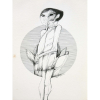 Aldemir Martins, Figura Feminina, Nanquim sobre papel, 50 alt X 35 larg (cm), acid