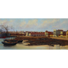 <p>Francisco Calixto - Porto de Santos em 1856 - Óleo sobre tela - 39 alt x 84 larg (cm) - Acid e verso - 2006 - Acompanha certificado</p>