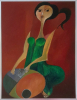 <p>Aldemir Martins - Rendeira - &Oacute;leo sobre tela - 80 alt x 60 larg (cm) - acid - 1972</p>