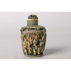 Snuff Bottle en marfil policromado chino siglo XIX, Altura 9 cm.<br />