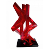 <p>Emanoel Araújo, Geometria, escultura dr acrílico, assinada, 34,5cm de altura sem a base e 36cm de altura com a base</p>