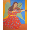 <p>Djanira da Motta e Silva. Anjo tocando violino. Óleo s/ tela, ass. dat. 63 inf. dir. 82 x 65,5cm</p>