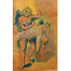 <p>Ismael Nery. Bailarinas. Aquarela s/ papel, ass. com as iniciais inf. dir. e marca da Coleção Guignard inf. esq.</p>