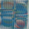 <p>Carlos Cruz-Diez - Chromointerfenrencia - 3-100. Litografia, 55,5x38 cm, 1964, ACID.</p>