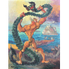 <p>Eugênio de Proença Sigaud - Hércules e a serpente. Óleo sobre eucatex, 61x46 cm, 1973, A.C.I.E. e V. Com moldura</p>