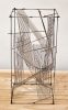 <p>Leon Ferrari - Gaiola - 3-20. Inox e solda de prata, 30,5x15,5x15 cm, 1983, assinada. Com caixa de acr&iacute;lico</p>