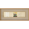 <p>Aldemir Martins- Painel com 4 peças sobre o processo criativo de Aldemir Martins, lapis e acrilica sobre cartão- 16 x 66 cm- Aid certificado pelo artista</p>