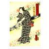 <p>Utagawa(toyokuni III) Kunizada Homem de Kimono azul com desenho geometricos brancos- 36 x 24,8- Xilogravura japonesa do séc XIX do período Edo(1603-1867), técnica Ukiyo-e. Ex- Coleção H. Barsotti. Com conservação impecável e montadas em cartão de PH neutro. </p>