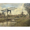 <p>WIN VAN DIJK - Moinho- Holanda. Óleo sobre tela, 64 X 80 cm. Assinado inferior direito e verso.</p>