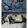 <p>David Salle</p><br /><p>Pierrot (2), 2012</p><br /><p>Acrílica e tinta para serigrafia sobre metal e óleo sobre tela</p><br /><p>Assinado verso</p><br /><p>188 x 168 cm.</p>