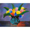 Aldemir Martins - Vaso de flor - Acrílica sobre tela - 1989 - Assinado no canto inferior direito - Medindo 80 x 100 cm. 
