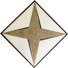 <p>HÉRCULLES BARSOTTI Geométrico Acrílica sobre tela/areia e pedra 112x112 Ass. Verso</p>