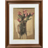 <p>CARLOS SCLIAR, Rosas- Vinil e colagem encerado sobre tela 56x37cm Ass. Inf. Dir. e verso</p>