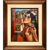 <p>FERNANDO P. - Mulata com casario - &oacute;leo sobre tela. 56 x 46 - Ass. Inf. Dir.</p>