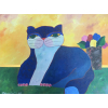 <p>Aldemir Martins - Gato Azul - ast - 60x80 - Acompanha certificado do instituto Aldemir Martins - Assinada</p>