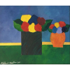 <p>Aldemir Martins, Vasos de flores, Acrilica Sobre tela, 2000, 46x55</p>