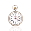 <p>Roskopf Patent - Relógio de Bolso, caixa de metal prateado. Cerca de 58mm de diâmetro. Movimento com corda e ajuste pela coroa (stem-set). Mostrador de porcelana. <em>Observação: os relógios são peças antigas destinadas a fins de colecionismo. Não é garantido o funcionamento, considerando o tempo de fabricação e o caráter histórico das peças. </em></p>