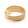<p>Pulseira de ouro amarelo 18k, tipo cobra com 3 voltas em mola. Peso total: 93,4g.</p>