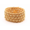 <p>Pulseira italiana tipo esteira de ouro amarelo 18k. Comprimento: 19cm. Peso total: 96,7g.</p>
