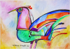 <p>Aldemir Martins - Pássaro Colorido, Aquarela s/ papel, 50 x 73 cm, ass. inferior esquerdo, dat. 1990</p>