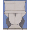 DACOSTA, Milton (1915 - 1988) - Déc. 50 - Figura com chapéu - Óleo s/ tela - ass. verso - 15 x 12 cm - 