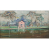 GUIGNARD, Alberto da Veiga (1896 - 1962) - 1950 - Lagoa Santa - Óleo s/ madeira - ass. inf. direito - 24 x 40 cm - Reproduzido no catálogo da Bolsa de Arte do RJ.