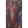 IBERÊ CAMARGO n.1914 - 1994<br />Manequins de P. Alegre<br />óleo s/ tela<br />ass. inf. esquerdo e verso<br />173 x 100 cm<br />1986<br />Porto Alegre 29-3-1986. Com cachê da Galeria Paulo Klabin no verso.