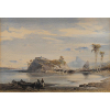 HILDEBRANDT, Eduard (1818-1869)<br />Ilha da Boa Viagem - Niterói, 1845<br />aquarela s/ papel<br />18 x 25 cm<br />ass. inf. direito<br />Localizado Rio de Janeiro no verso