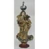 Nossa Senhora da Conceição - Imagem do Séc. XIX, em madeira policromada. Coroa em prata filigranada. Alt. imagem 21cm.