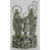 Sagrada Família - imagem miniatura de coleção, em prata contrastada. Alt. 6,5cm.
