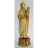 Nossa Senhora com menino - Antiga imagem em marfim, possivelmente europeu. (uma mão no estado e pequenas marcas do tempo). Alt. 13cm.