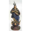 Nossa Senhora da Conceição - Bela imagem de coleção, em madeira policromada. Minas, Séc. XVIII. Alt. 23 cm.