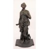 R. Abelle - Escultura em bronze, representando Jovem com harpa. Assinada. Alt. 35 cm.