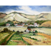 SILVIO PINTO - PAISAGEM COM CASAS - OST - 65X81 cm. Sem moldura.