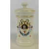 Pote de farmácia de coleção em porcelana Velho Paris, do Séc. XIX, decorado com pinturas em policromia, tendo em reserva busto masculino com o nome da droga EMPL: Vesic:. Alt. 28cm.